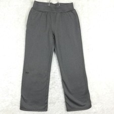 Under Armour Womens Pants Fleece Sweatpants Gray Charcoal Pull On Lounge Loose M