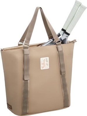 Yonex Tennis Badminton Racket Bag  Tote Bag  Holds 2 Rackets  Beige Auth