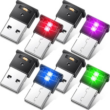 8 Pieces Mini USB LED Light, Car LED Interior Lighting 5V Smart USB Atmosphere L