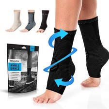 Legs Orthopedic Brace Compression Support Sleeve Pair Swelling Sprain Plantar