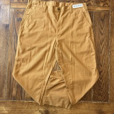 Carhartt 383-51 Dungaree Fit Pants Mens 38x30 Work Canvas Carpenter Duck Brown