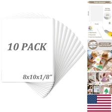 Versatile 8x10 Foam Boards, Pack of 10 - Acid-Free  Lightweight for Projects