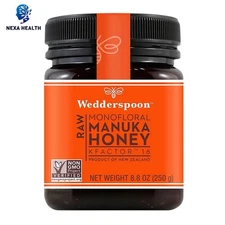 **Pack Of 2 Wedderspoon Raw Premium Kfactor 16 Manuka Honey 8.8oz Exp 05/27