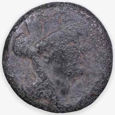 Tyche Sandan AE Greek Asia Minor Coin 164-27 BC Cilicia Tarsus Goat Rare