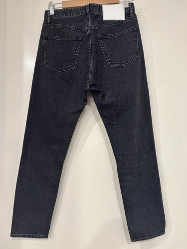 Bassike, Classic Crop Jeans, Black Rinse Wash, Size 26 - Picture 2 of 3