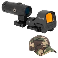 Holosun HS510C  Sight w/ 3X Magnifier HM3X with Free Camo Forest Hat Bundle