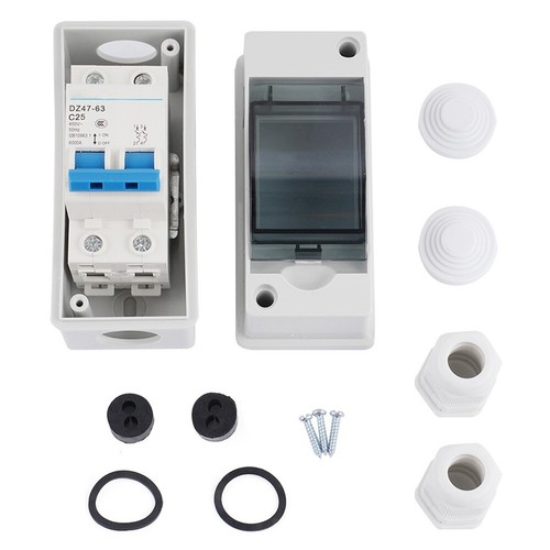 Waterproof Junction Box with AC Circuit Breaker Switch for Outdoor Use - Picture 8 of 43