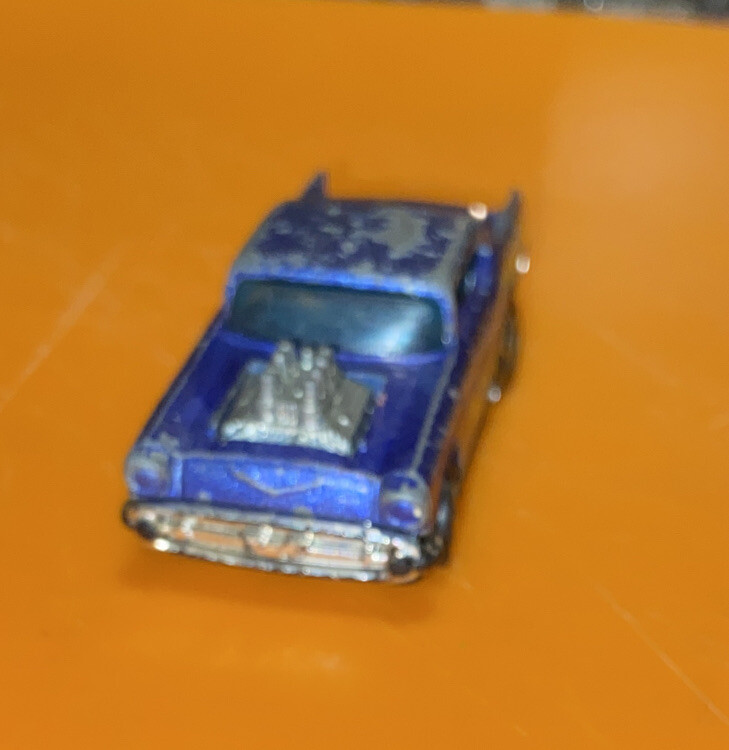VINTAGE 1976 HOT WHEELS 57' CHEVY Rare METALLIC BLUE Original Old