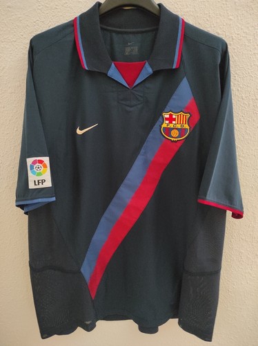 FC BARCELONA 2003 Ronaldinho 10 away camiseta shirt trikot maillot maglia XL - Picture 3 of 6