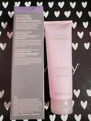 Mary Kay TimeWise Age Minimize 3D 4-in-1 Cleanser 4.5oz Combo to Oily Skin NIB 
