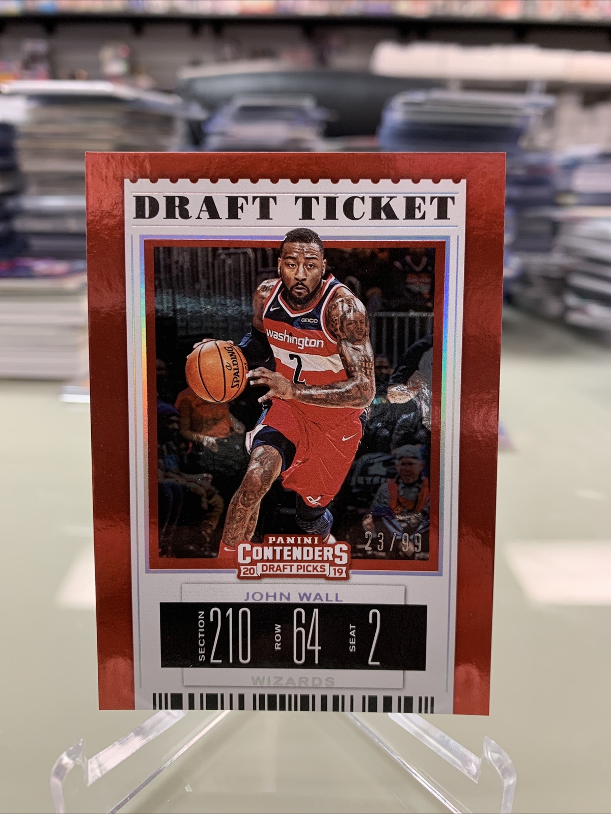 2019 Panini Contenders Draft Picks Season Variation Ticket /99 John Wall #22
