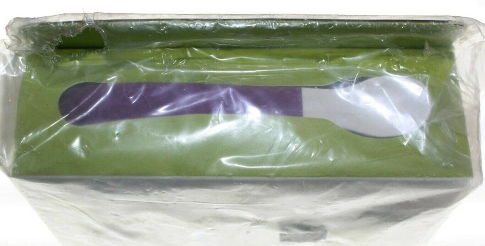 Kit de cuenco y cuchara de comida para bebé Zoli Inc púrpura 1 cada uno nuevo en caja Foto 3 de 3