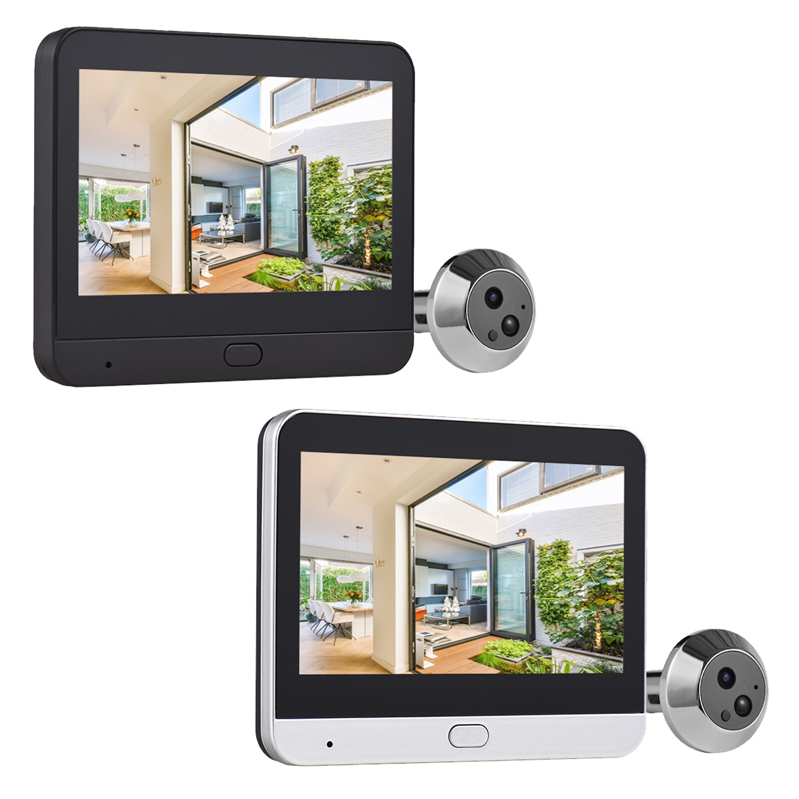 WiFi Wireless Video Doorbell Peephole Camera 4.3-inch Display for Apartment Y8B3