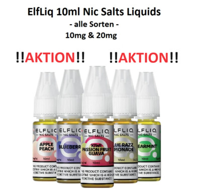 Elfliq Elfbar Liquid 10ml - 10mg & 20mg mit Nikotin (Nic Salt 600 E-Liquid Vape)