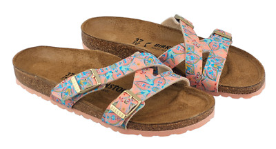 BIRKENSTOCK Yao Balance 1015283 Boho Flowers Salmon schmale Weite