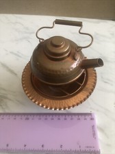 Antica teiera vintage in rame parti decorative da brividi piccola unica