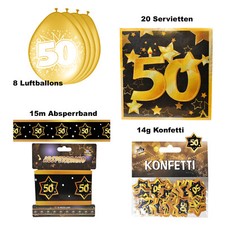 50.Geburtstag Deko Set Party 50 Jahre Dekoration 50ster Party Girlanden Ballons