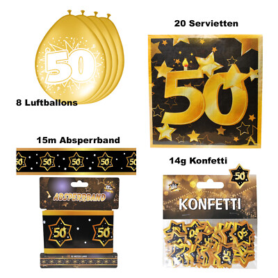 50.Geburtstag Deko Set Party 50 Jahre Dekoration 50ster Party Girlanden Ballons