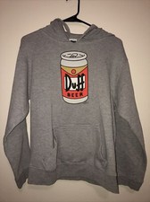 Duff Bear Hoodie Size Small Universal Studios Simpson s TV Show
