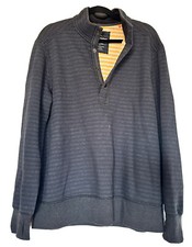 Tommy Bahama Sweater Men's L Gray Slim FitModern Quarter Snap Sweater