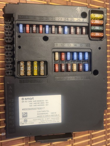 Smart ForTwo Roadster 451 SAM Control Module Fusebox A4519008200 ...