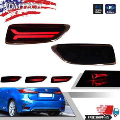 LED Rear Bumper Reflector Brake Lights Lamp For Toyota Corolla 2011 2012 2013 US