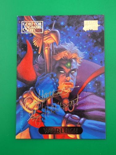 1994 Marvel Masterpieces Gold Foil Signature Series Warlock Card 134 - Picture 1 of 2