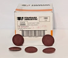 Standard Abrasives 1-1/2", 1.5", Quick Change Discs, 180 Grit, 100 Count Box