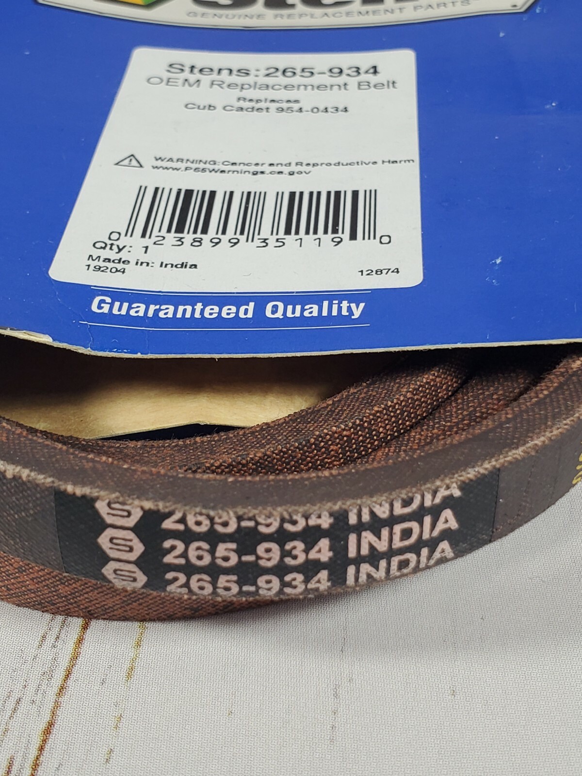 New Stens 265934 OEM Replacement Drive Belt MTD Roto Tillers 2009 + Cub Cadet eBay