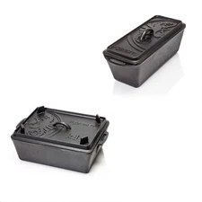 Petromax Loaf Pan with Lid, Large Cast Iron Bakeware Pan with Handles