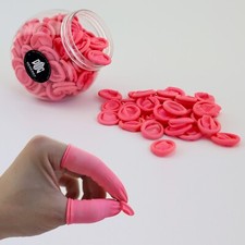 150pcs Finger Glove for Tattoo Eyebrow Beauty Rubber Latex Finger Sleeves Cots