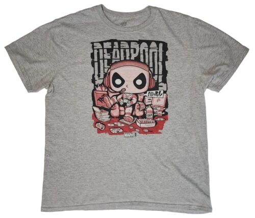 Men's Marvel Deadpool Chimichangas Poster T-Shirt - Charcoal Heather - Small