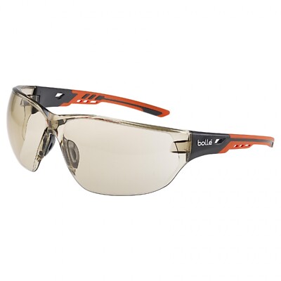 LOT of 10 Bollé Ness+ Platinum Safety Glasses NESSPCSP Copper w Orange Frame NEW
