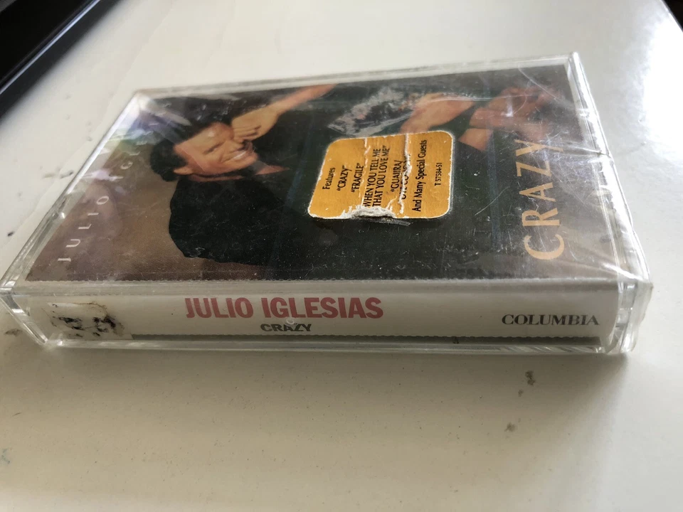  Julio Iglesias Crazy Cassette Tape Vintage Sony Music 1994 New Plastic Sealed - Image 4 of 4