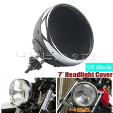 7" Inch Round Motorcycle Universal Headlight Bucket Housing For Harley Fatboy