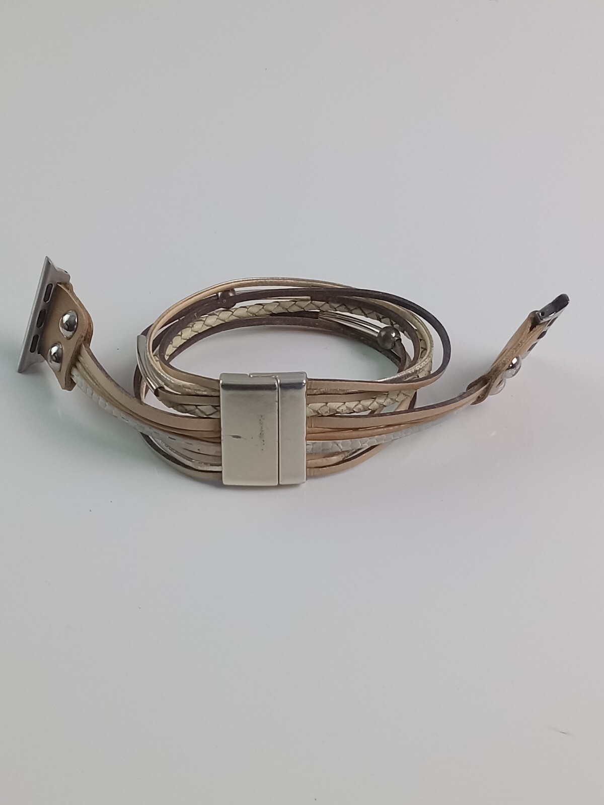 Multi-Layer Leather Wrap Bracelet Compatible With… - image 1