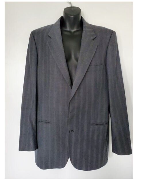 Giacca blazer Yves Saint Laurent France vintage monopetto grigio lana taglia 42