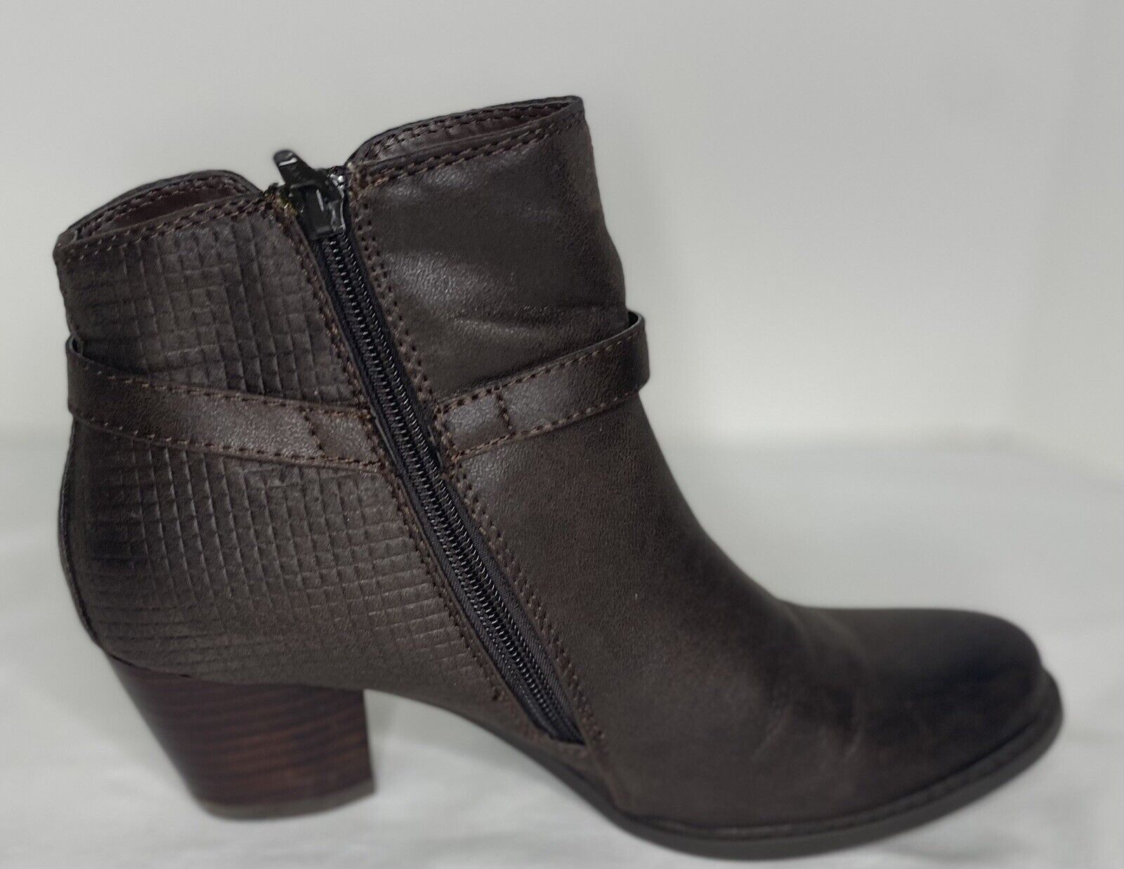 Baretraps Rylen Brown Boots Side Zip Block Heel C… - image 6