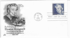 1984-FIRST DAY COVER-#2105-ELEANOR ROOSEVELT