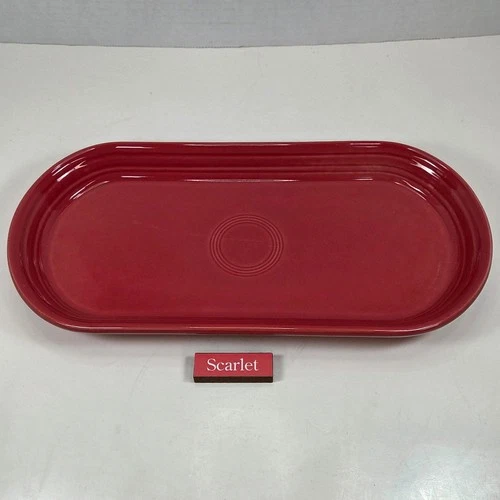 Fiestaware  BREAD PLATTER UTILITY TRAY Scarlet Red FIESTA 12" Oblong Serve w tag