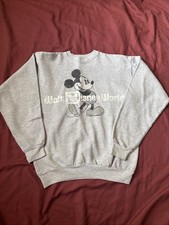 Disneyland Walt Disney World Gray Mickey Mouse Sweatshirt Sz S Hanes