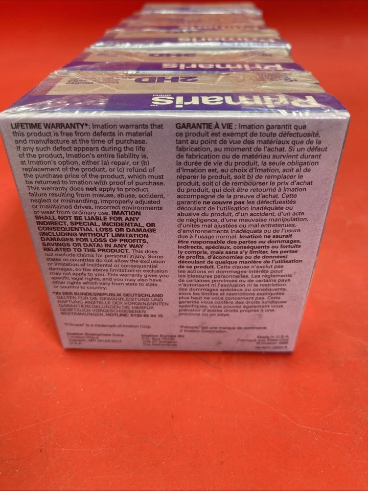 Primaris 2HD 3.5" Discos Disquetes 1.44MB Pacote com 10 IBM Formatado Lote Selado de 6 - Imagem 3 de 4