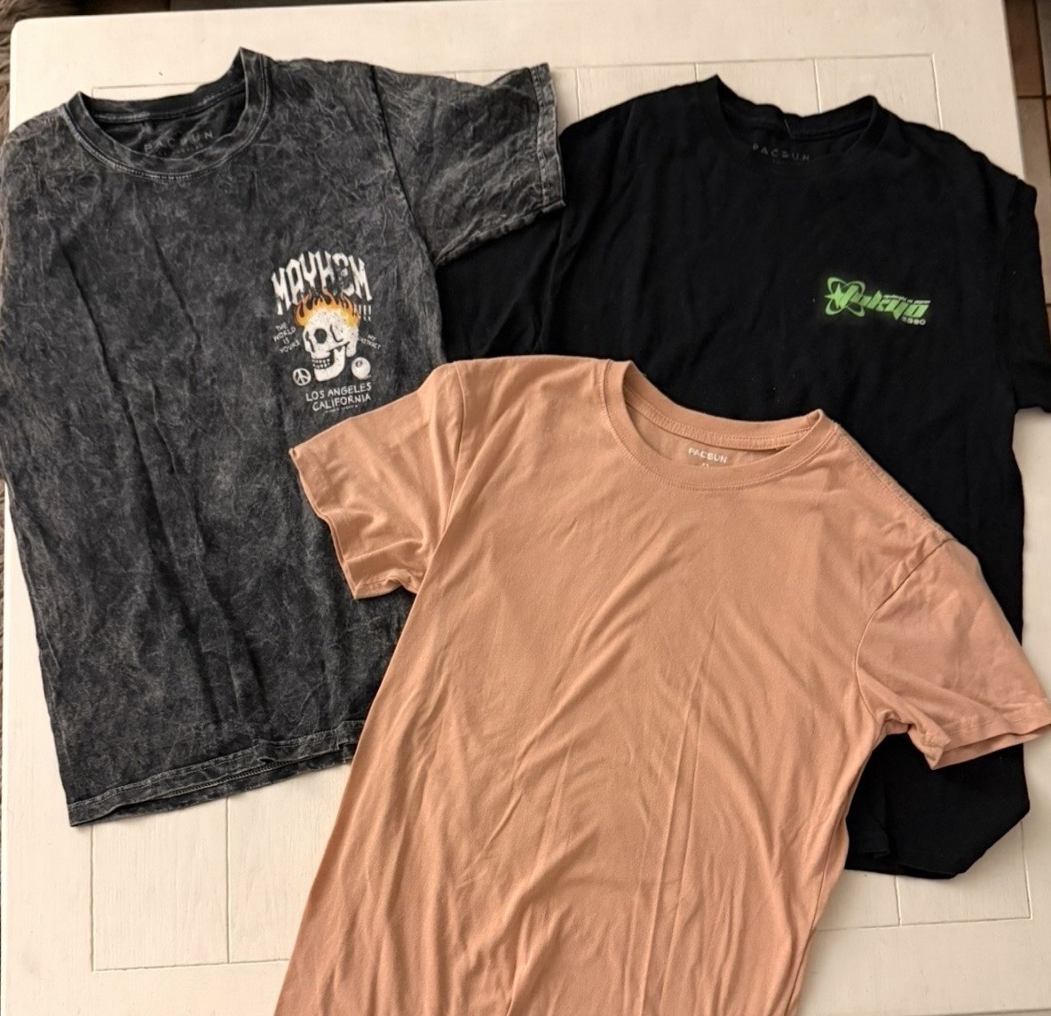 Lot Of  3 T Shirts Pacsun Logos Men's Size Small Tee Shirt