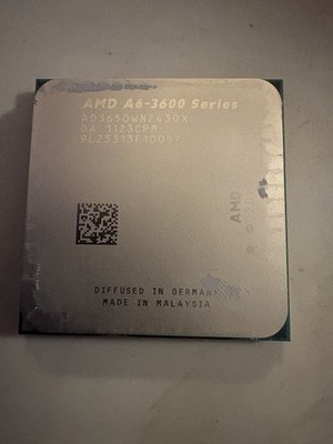 AMD A6-3600 Series CPU AD3650WNZ43GX DA1123CPM 9L23313F10057