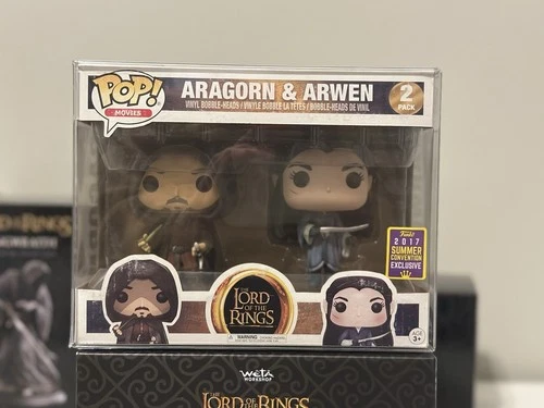 New Funko POP!  Aragorn & Arwen 2 pack Lord of the Rings! In protective case!