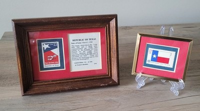 TEXAS  - U.S. POSTAGE STAMPS - MATTED & FRAMED - READY TO DISPLAY!