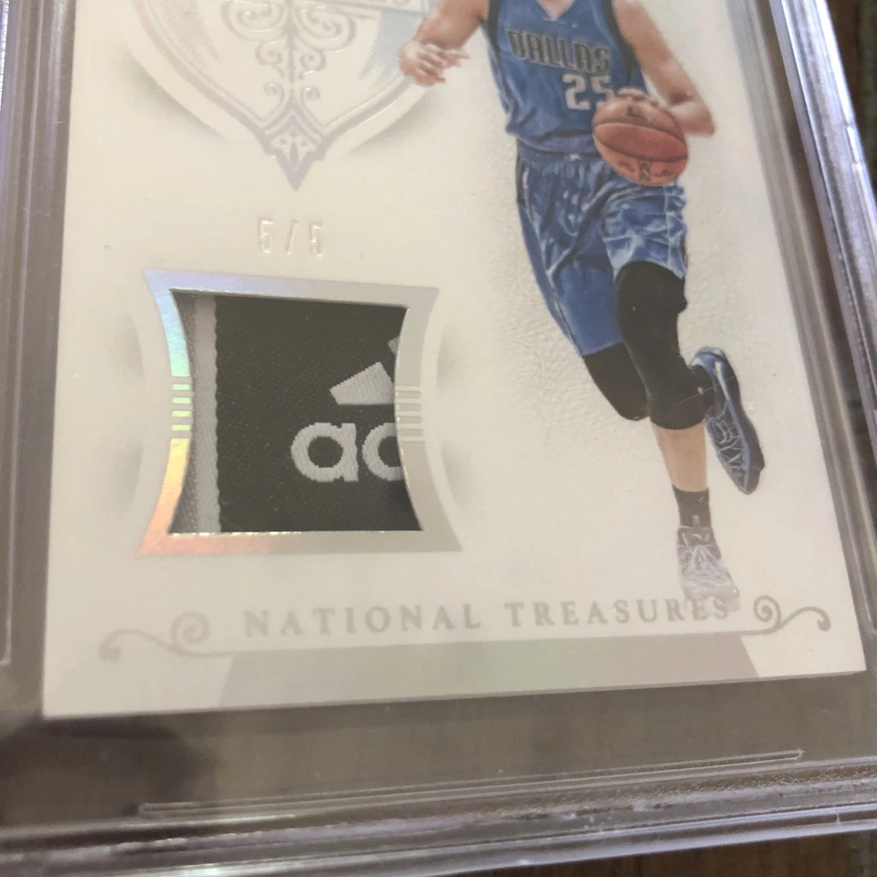 Etiqueta de lavandería National Treasures Prime 2014 Adidas Chandler Parsons MAVS #/5 BGS 9 Foto 3 de 4