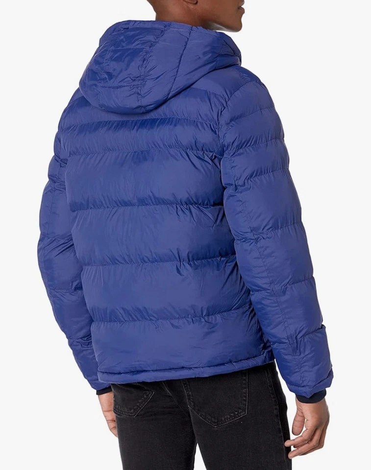 Chaqueta con Capucha Tommy Holfiger Para Hombre Plumón Alternativo Puffer Talla L Grande Azul Nueva con Etiquetas Foto 2 de 2
