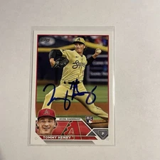 2023 Topps #336 Tommy Henry Auto Signed On Card Autograph Arizona Diamondbacks