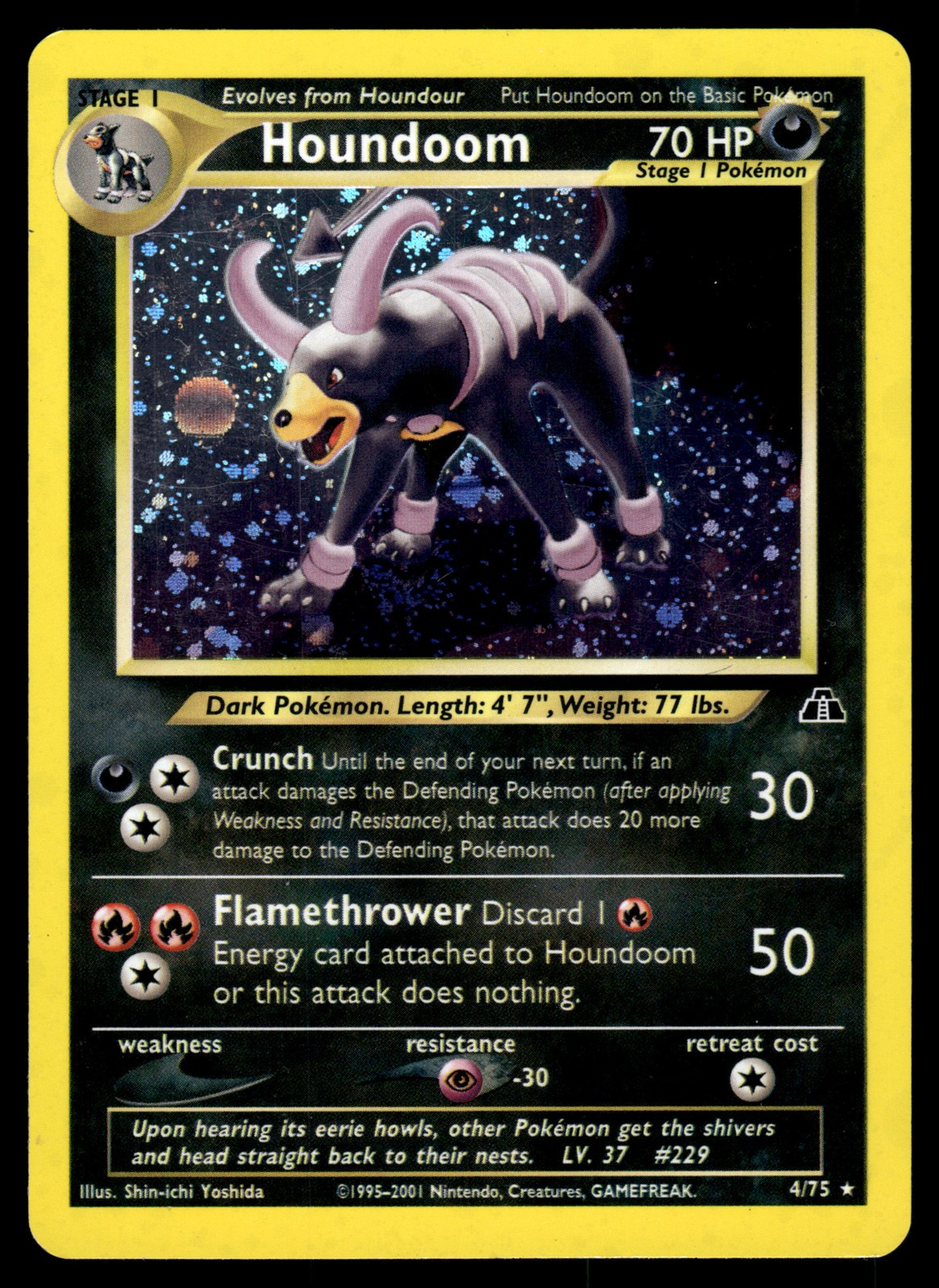 Houndoom (4) Unlimited Holofoil 04/75 Neo Discovery LP